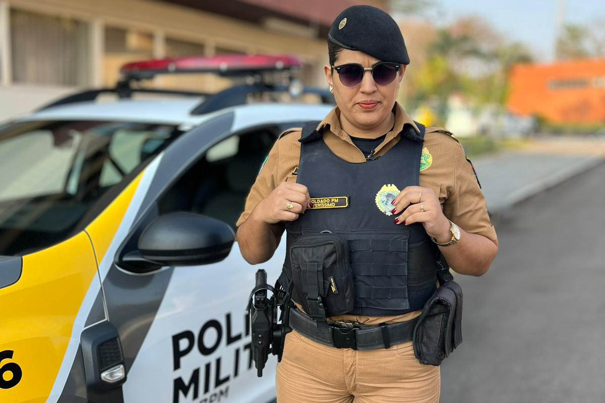 Josiele Veríssimo, do 8º Batalhão da Polícia Militar do Paraná, em Paranavaí