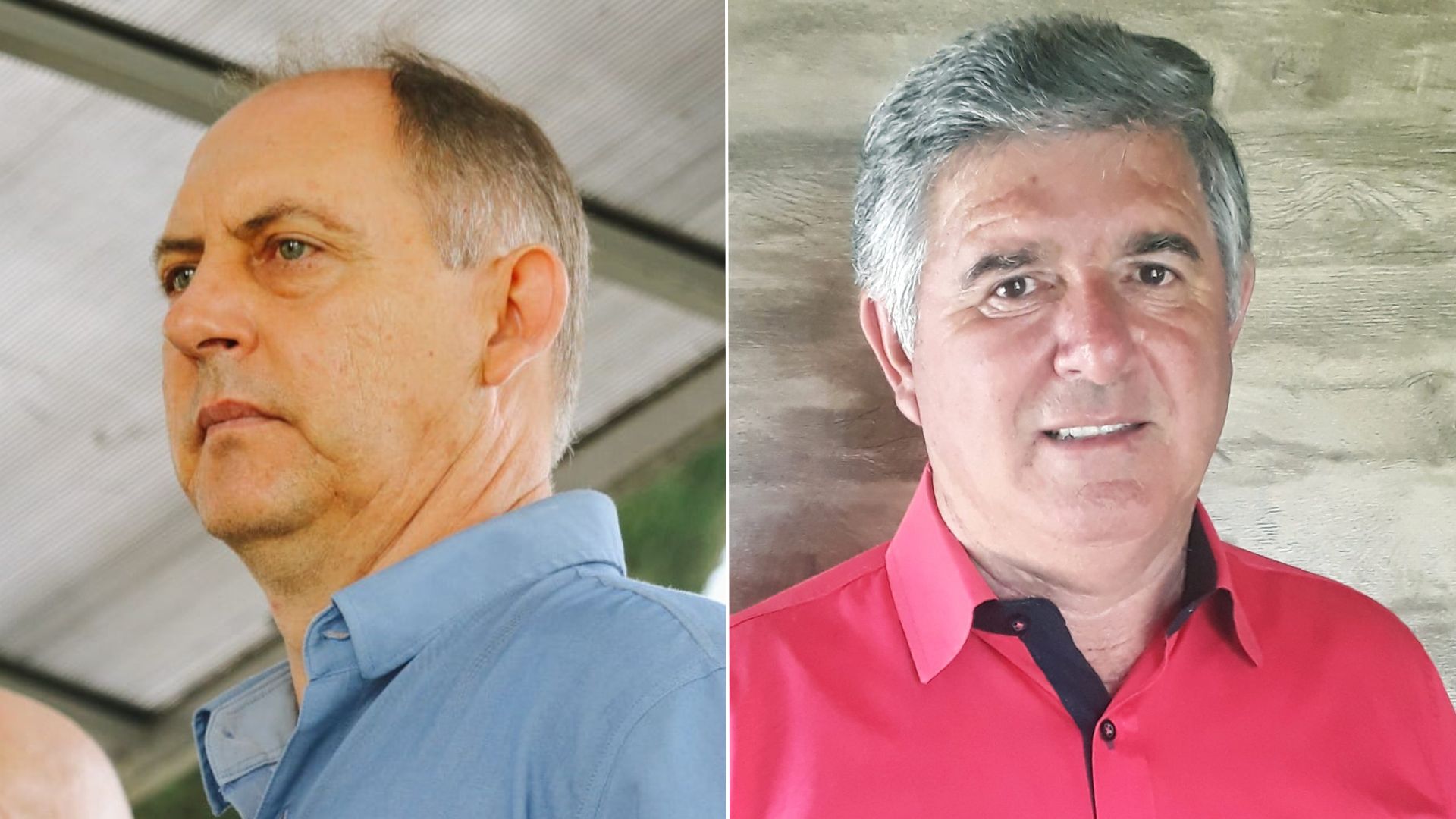 Elias Gomes da Costa (à esquerda) e Antonio Polato (à direita) disputarão a Prefeitura de Porto Amazonas