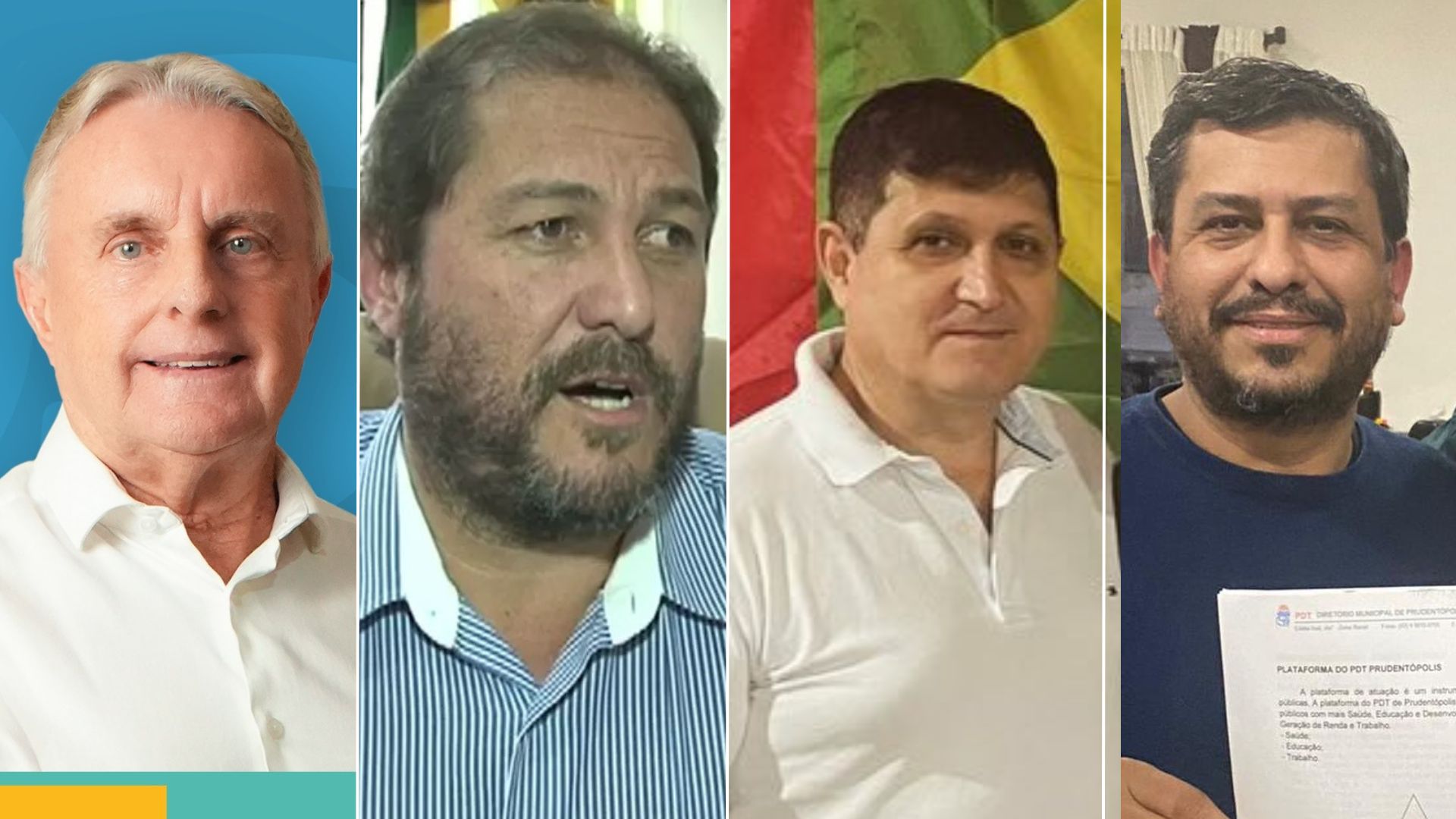 Adelmo Klosowski (PSD), Gilvan Agibert (União), Marcos Vinicio dos Santos (PT) e Rui Ferro (PDT) foram indicados pelos grupos políticos nas convenções