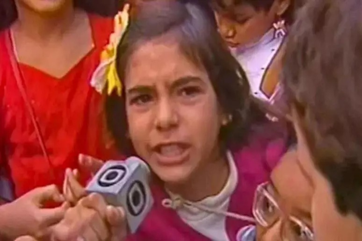 Menina apareceu em um documentário da TV Globo