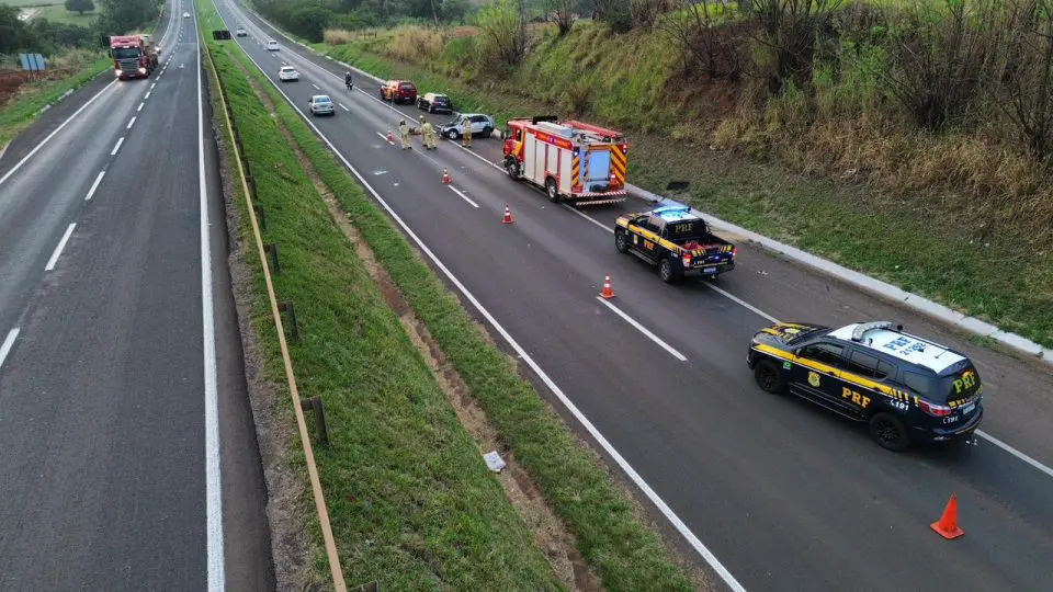 A pista ficou parcialmente interditada