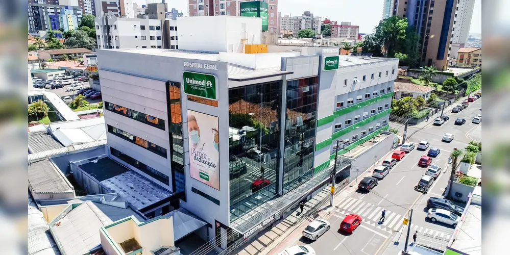 Hospital Geral Unimed, instalado na região central de Ponta Grossa, será ampliado com a construção de uma nova torre