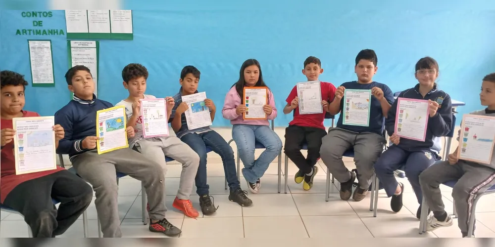 Educandos puderam criar seu próprio informativo em sala de aula.