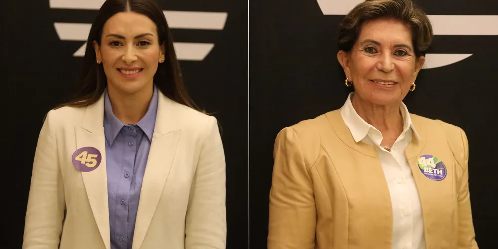 Mabel Canto (PSDB) e Elizabeth Schmidt (União) disputam a chefia do Poder Executivo de Ponta Grossa