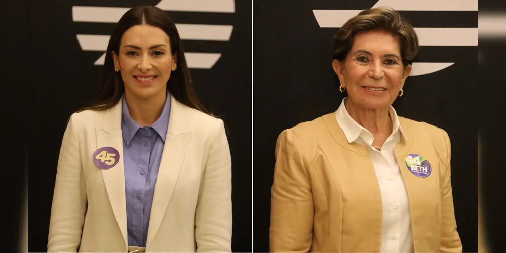 Mabel Canto (PSDB) e Elizabeth Schmidt (União) disputam a chefia do Poder Executivo de Ponta Grossa