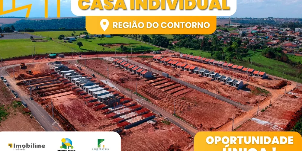 obras do loteamento já foram concluídas, com casas com dois quartos e terrenos individuais