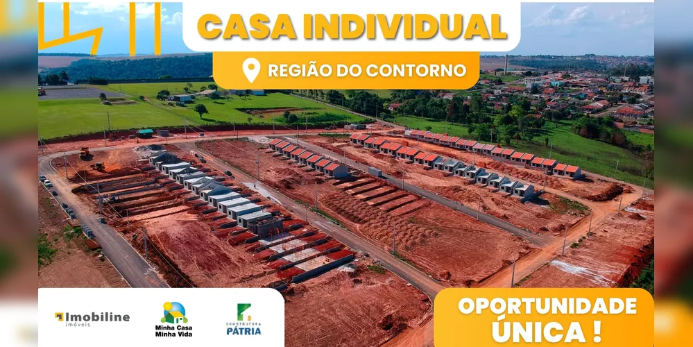 obras do loteamento já foram concluídas, com casas com dois quartos e terrenos individuais