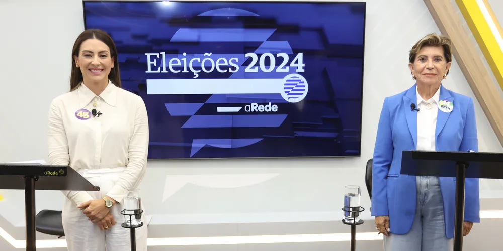 Mabel Canto (PSDB) e Elizabeth Schmidt (União) participaram do debate do Grupo aRede, na última quinta-feira (24)