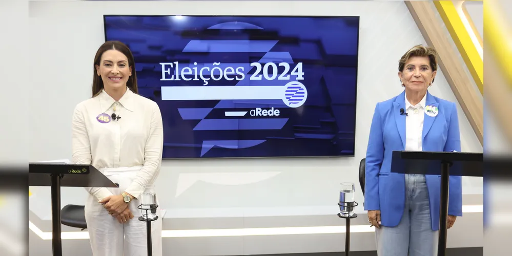 Mabel Canto (PSDB) e Elizabeth Schmidt (União) participaram do debate do Grupo aRede, na última quinta-feira (24)