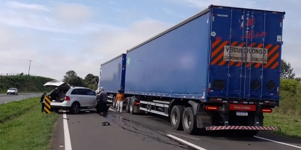 Colisão com o caminhão foi registrada no KM 270 da rodovia