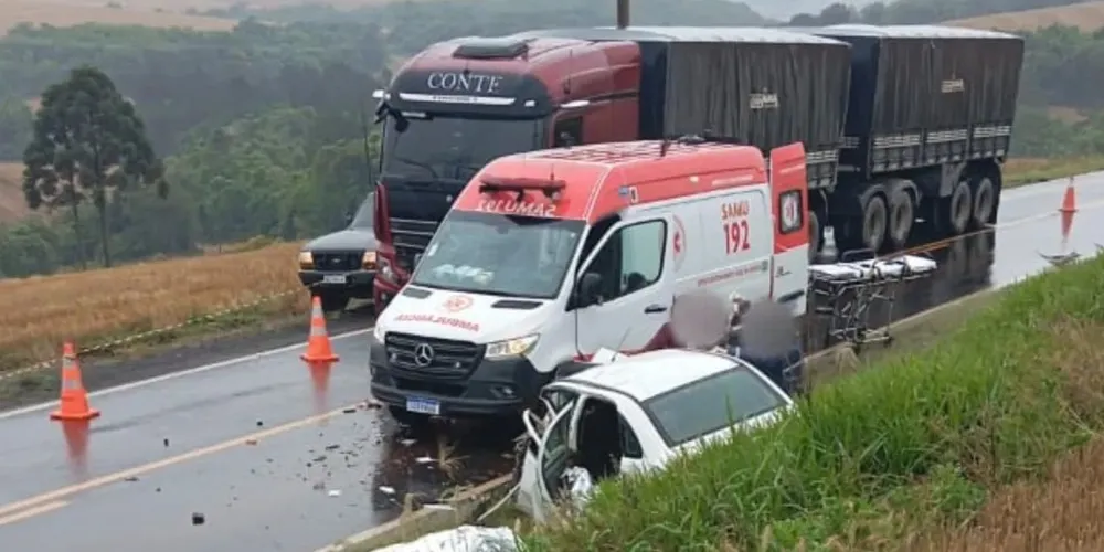 Colisão aconteceu entre as cidades de Chopinzinho e Saudades do Iguaçu
