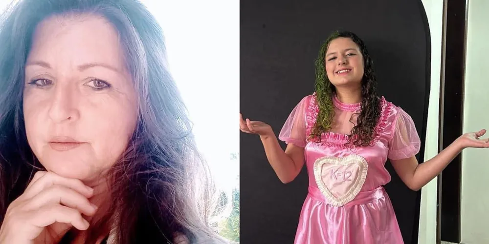 Sueli Lisboa (esquerda) e Valentina Sutil Bagio (direita)