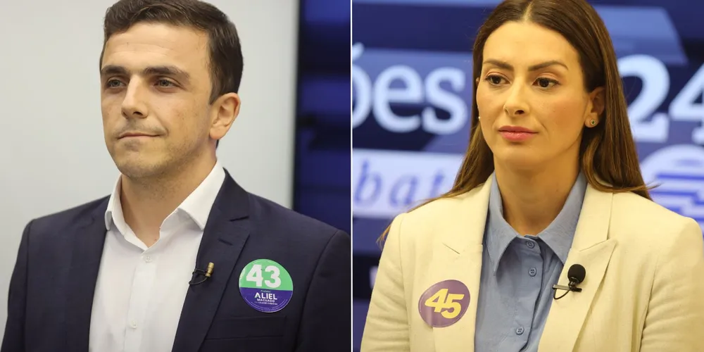 Aliel Machado e Mabel Canto durante debate do Grupo aRede