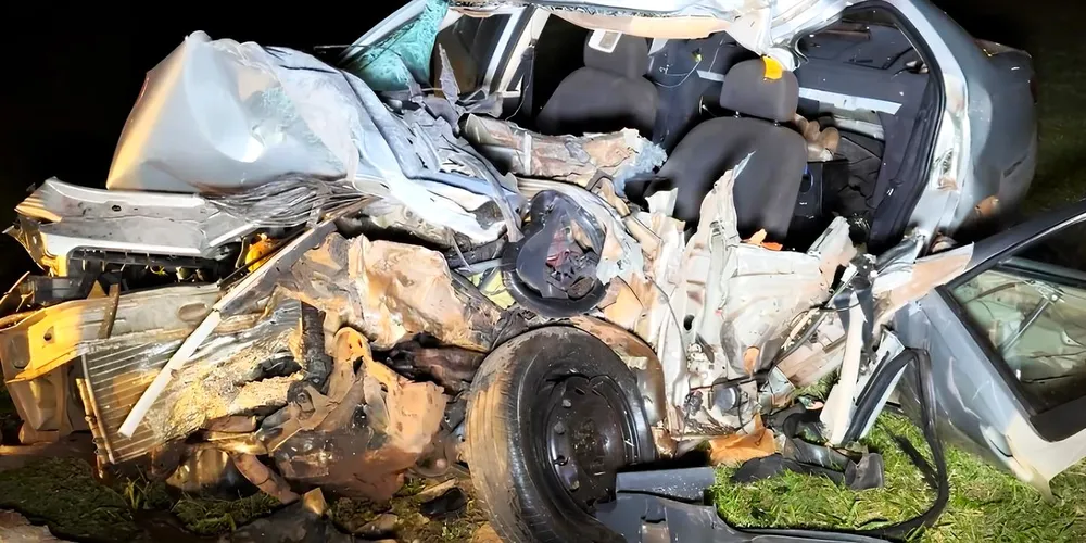 Motorista estava dirigindo um carro modelo Siena, na hora do acidente