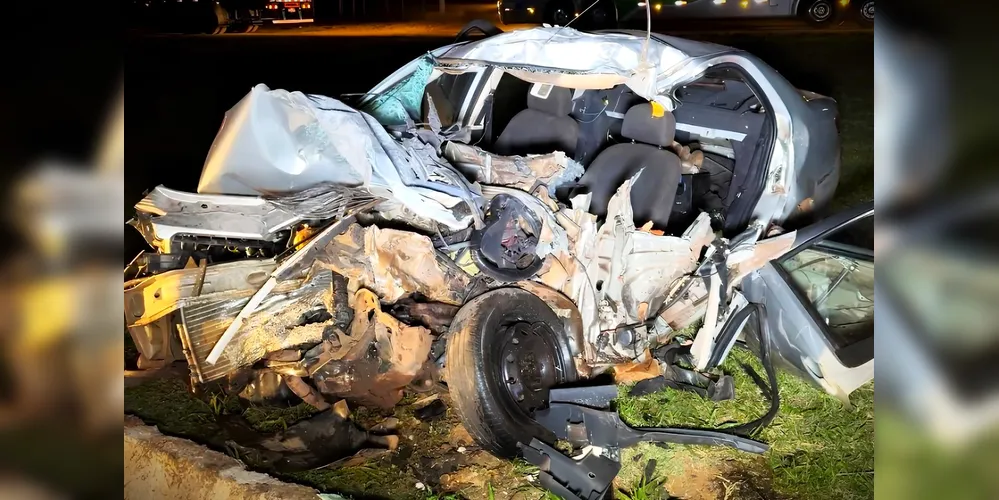 Motorista estava dirigindo um carro modelo Siena, na hora do acidente