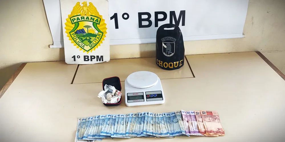 Entorpecente foi direcionado à delegacia de Ponta Grossa