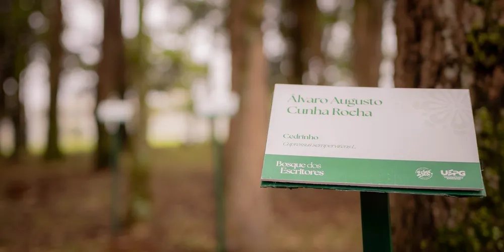 Foram instaladas 37 placas com nomes de escritores que marcaram a literatura de Ponta Grossa e região