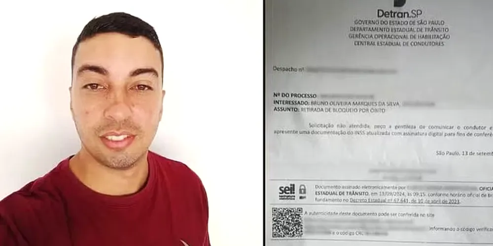 Bruno Oliveira Marques da Silva tem 34 anos e passou pela situação inusitada