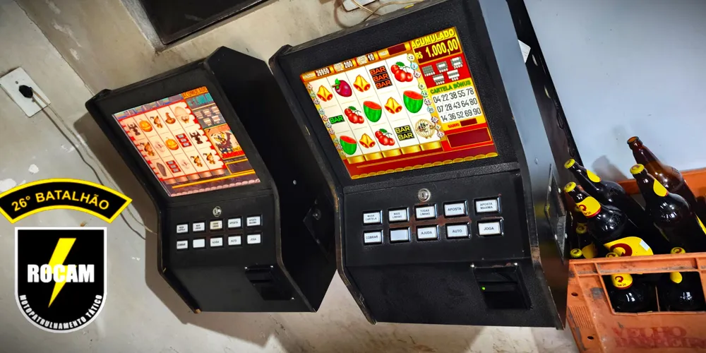 Máquinas foram apreendidas pelos agentes de segurança