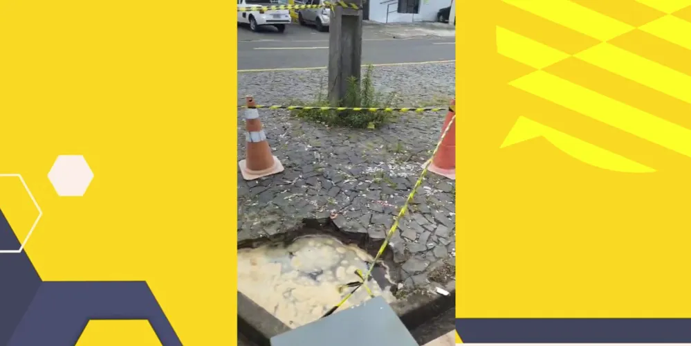 Problema foi registrado na rua Coronel Alcebíades de Miranda