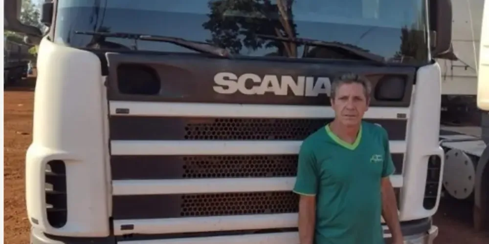O caminhoneiro Albino Bertholini Neto, morto aos 57 anos em decorrência de um engavetamento na BR-277