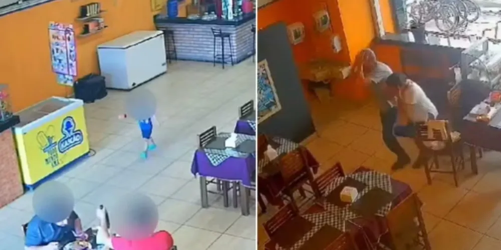 O motorista contou que o menino bateu na lateral do carro