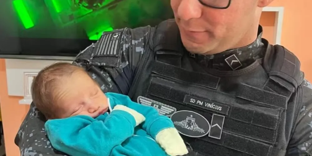 O bebê desengasgou e voltou a respirar normalmente