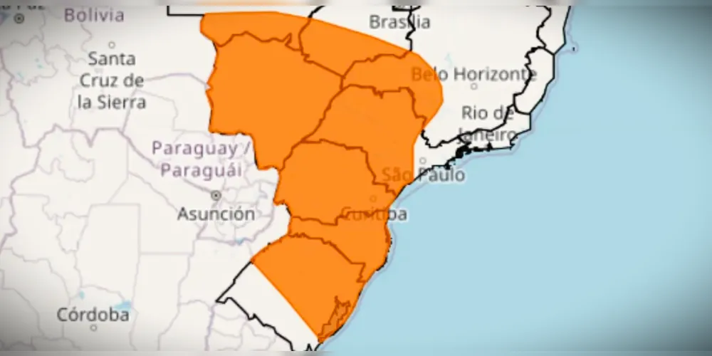 Queda de granizo também pode atingir a cidade ponta-grossense