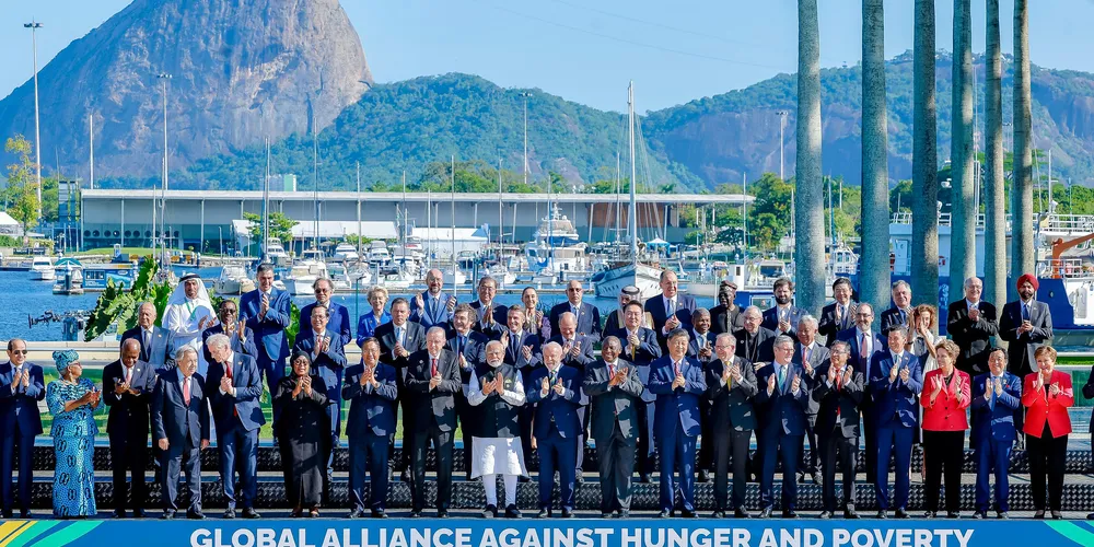 Lideranças durante o G20, no Rio de Janeiro