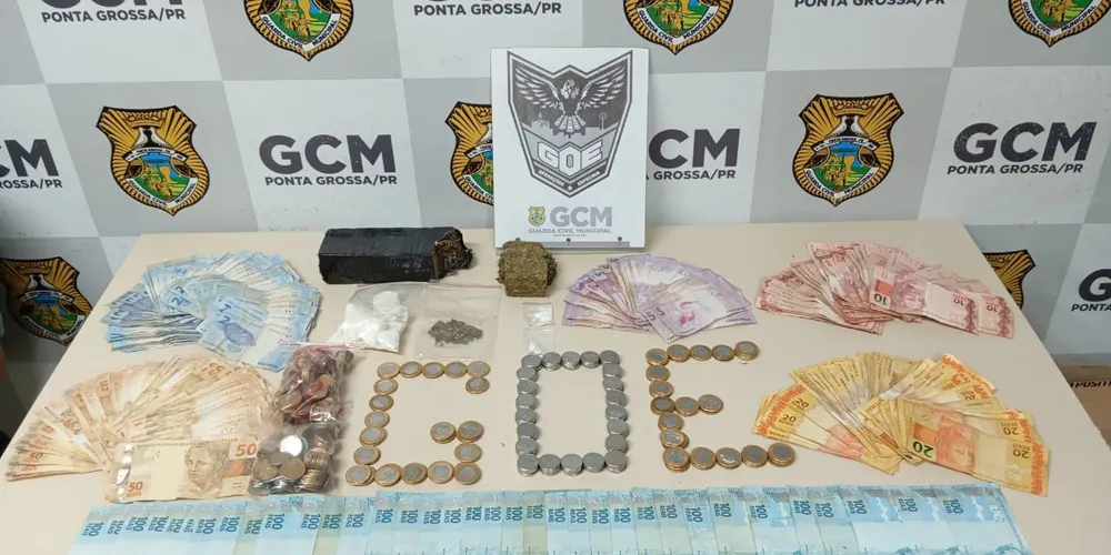 Suspeito abandona bolsa com R$ 10 mil e foge ao visualizar viatura