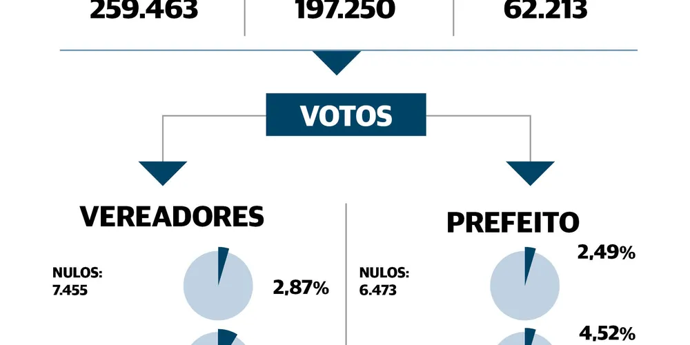 Infográfico mostra números das eleições, em Ponta Grossa