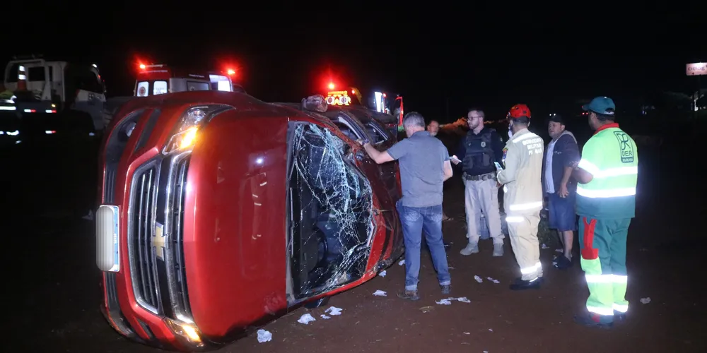 Veículo capotou nas proximidades do KM 495 da BR-375
