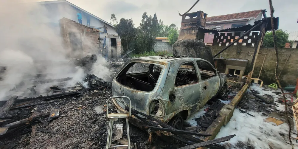 Casa atingida pelo fogo fica na Vila Amaral