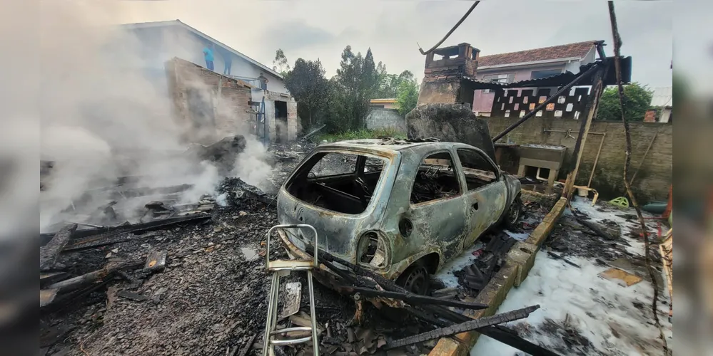 Casa atingida pelo fogo fica na Vila Amaral