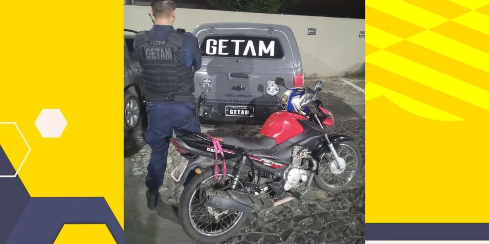 Motocicleta foi apreendida pela equipe GETAM
