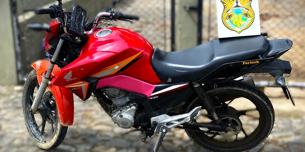 Motocicleta foi encaminhada à delegacia do Município