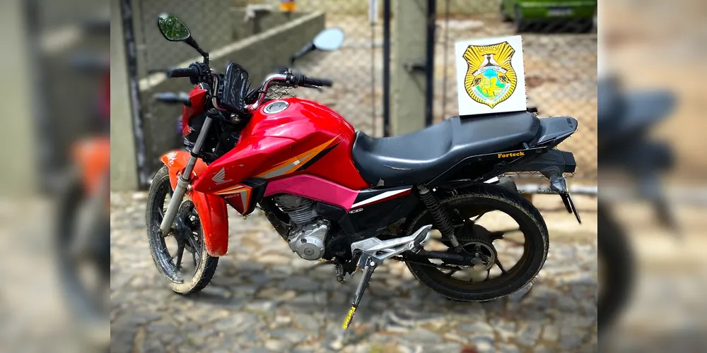 Motocicleta foi encaminhada à delegacia do Município