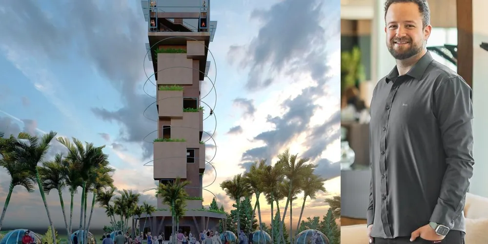 Torre inovadora de 49 metros de altura foi projetado pelo engenheiro civil Luiz Augusto Junior