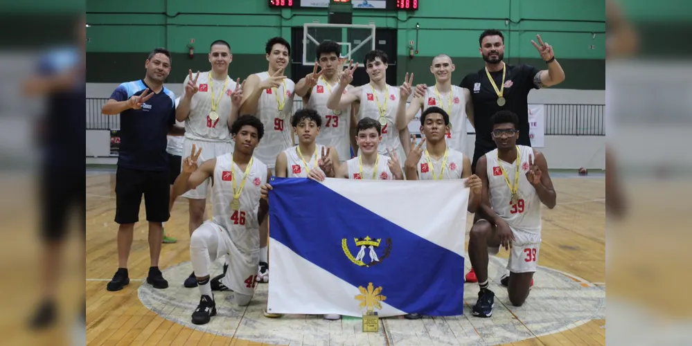 Time de basquete de Ponta Grossa foi bicampeão dos Jogos da Juventude do Paraná