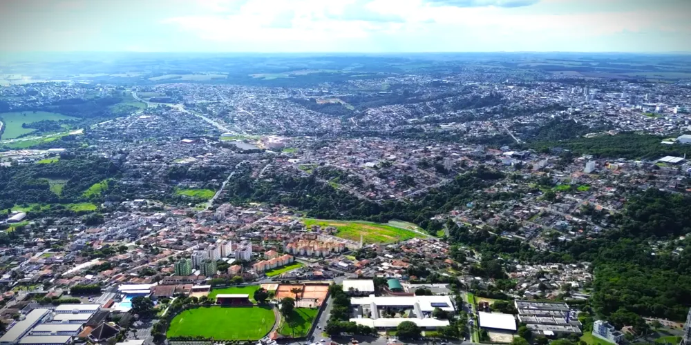 Foto aérea do Município de Ponta Grossa