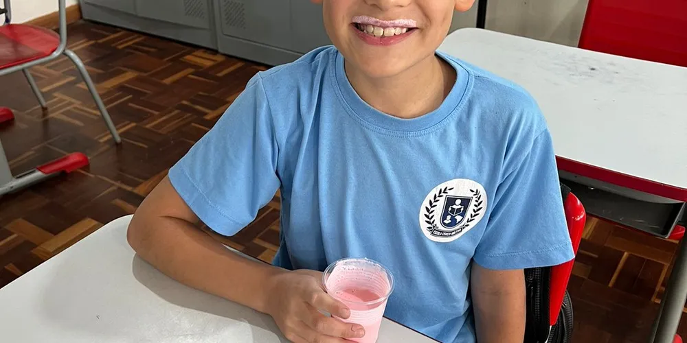 Uma das atividades realizadas pela turma consistiu na fabricação de um iogurte caseiro