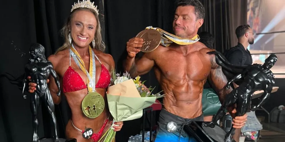 Vinícius foi campeão no Men’s Physique, já Juliana Dolinski ficou com o primeiro lugar no Overall Wellness Open