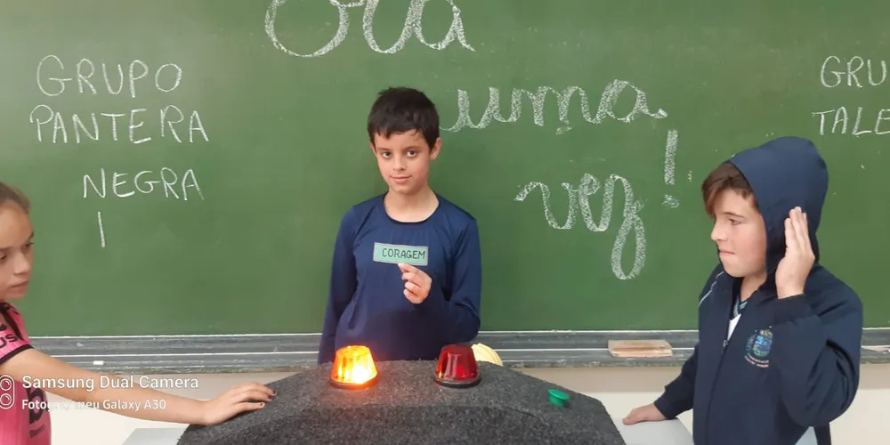 Diversão e aprendizado foram unidos em sala de aula.