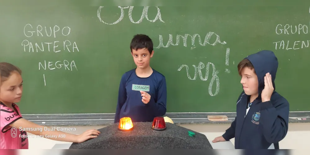 Diversão e aprendizado foram unidos em sala de aula.