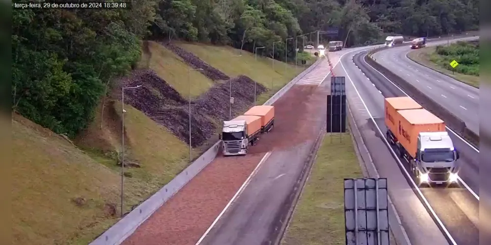 Caminhão perdeu o freio durante a descida