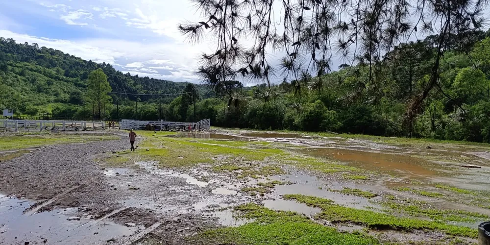 A menina foi levada pela água da chuva