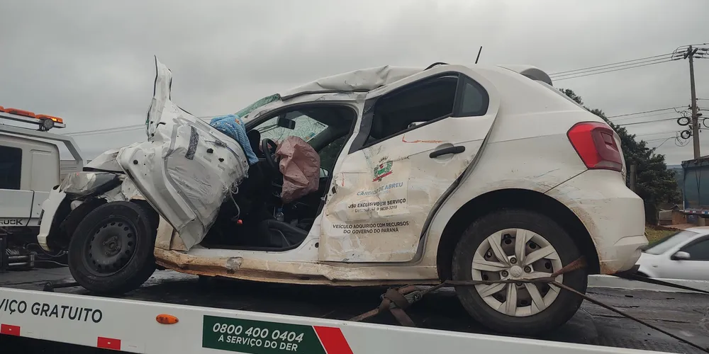 Colisão com carro da Prefeitura de Cândido de Abreu deixa um morto