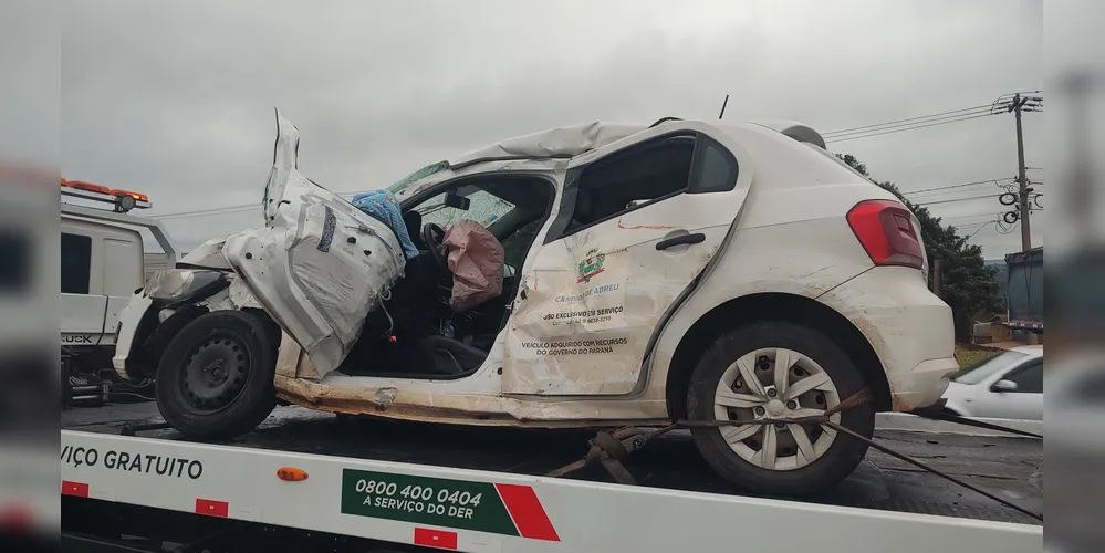 Colisão com carro da Prefeitura de Cândido de Abreu deixa um morto