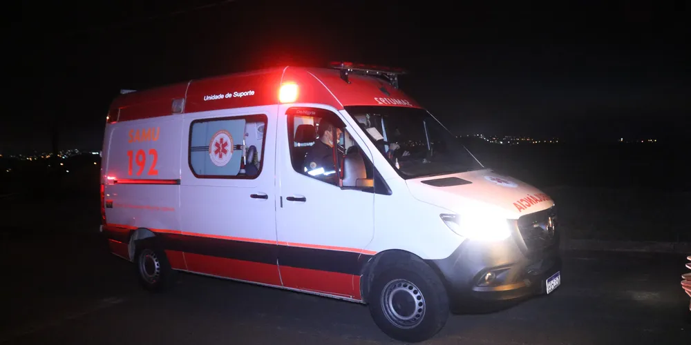 Mulher foi socorrida pelo Samu e encaminhada ao Hospital de Teixeira Soares