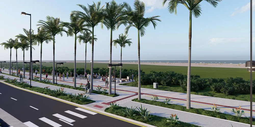 O projeto inclui melhorias significativas como novo calçamento, pista para corrida, ciclovia, quiosques e áreas de lazer